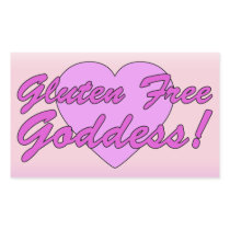 Gluten Free Goddess! Gluten Allergy Celiac Rectangular Stickers