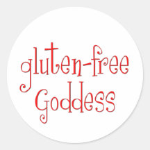 Gluten Free Goddess Round Sticker