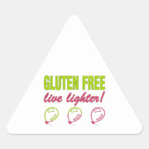 Gluten Free Live Lighter! Gluten Allergy Celiac Triangle Sticker