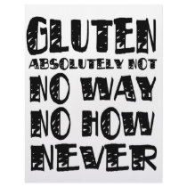 Gluten Free No Way No How Never Custom Letterhead