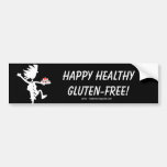 Gluten-Free Whimsy Silhouette Design Bumper Sticker
