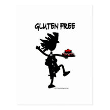 Gluten-Free Whimsy Silhouette Design Post Card