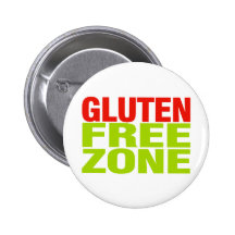 Gluten Free Zone (celiac disease) Pinback Button