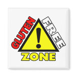 Gluten Free Zone (celiac disease - wheat allergy) magnets