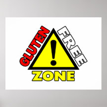 Gluten Free Zone (celiac disease - wheat allergy) Print