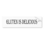 Gluten is Delicious - Clear Background Bumper Sticker