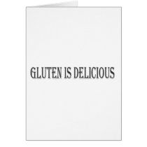 Gluten is Delicious - Clear Background Cards