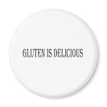 Gluten is Delicious - Clear Background Refrigerator Magnet