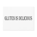 Gluten is Delicious - Clear Background postcards