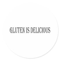 Gluten is Delicious - Clear Background Stickers