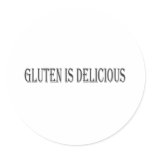 Gluten is Delicious - Clear Background stickers