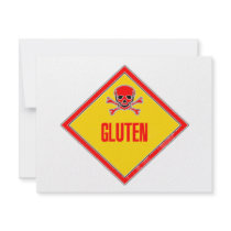 Gluten Poison Warning invitations