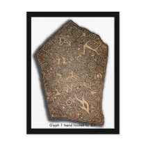 Glyph 1 hand tooled by JLH Postcards