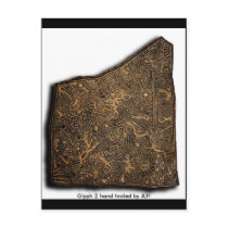 Glyph 2 hand tooled by JLH Post Cards