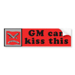 'GM CAN KISS THIS' STICKER FOR SATURN VEHICLES BUMPER STICKERS