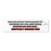 GM Food bumper stickers