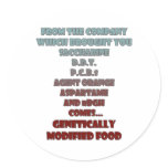 GM Foods Stickers
