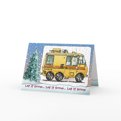GMC Motor Home Camper RV Holiday Cards by art1st