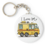 GMC Motor Home RV Keychain I Love