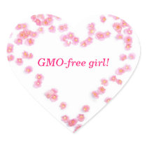 GMO-free girl sticker