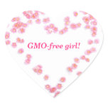 GMO-free girl sticker