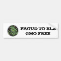 GMO FREE Heirloom Tomato Plant Peace Sign Bumper Sticker