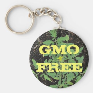 GMO FREE Heirloom Tomato Plant Peace Sign Key Chains