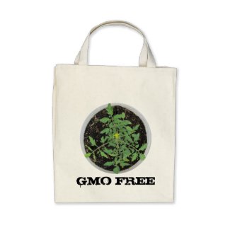 GMO FREE Heirloom Tomato Plant Peace Sign Tote Bag