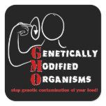 GMO Genetically Modified Organisms are crazy Square Stickers
