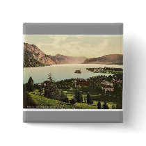 Gmunden, view towards Traunkirchen, Upper Austria, Pins