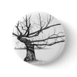 GNARLY OLD TREE: PENCIL REALISM ART BUTTON