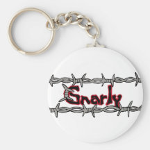 Gnarly saying key chain