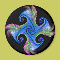 Gnarly Spiral Dance magnets