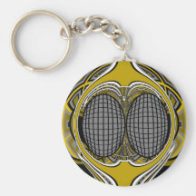 Gnarly superfly in silver and gold key chain