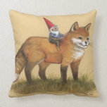 Gnome and Fox Pillow pillows