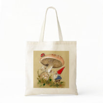 Gnome find a Ladybug and Mushroom Tote Bags