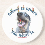 Gnome Home Heart Dog Coaster