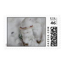 gnome in snow stamp.