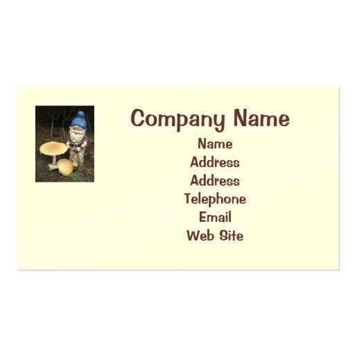 Gnome In The Garden Business Card (back side)