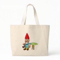 gnome leaning on mushroom bags by doonidesigns gnome leaning on mushroom bags