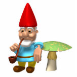 gnome leaning on mushroom