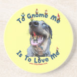 Gnome Me Love Me Dog Drink Coaster