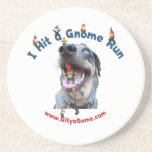 Gnome Run Home Run Dog Coasters