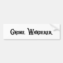Gnome Wanderer Bumper Sticker