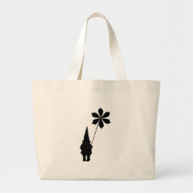 Gnome With Flower Canvas Bags