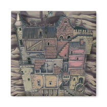 Gnometown magnet painting