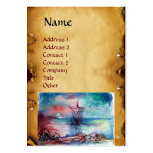 GNOMON  AND LADY OF THE LAKE Brown parchment Business Card