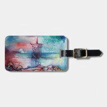 GNOMON AND LADY OF THE LAKE  Parchment Tags For Bags