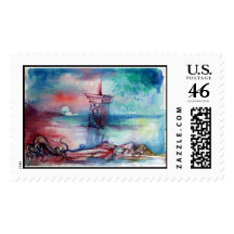 GNOMON AND LADY OF THE LAKE POSTAGE STAMP