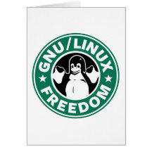 Gnu Linux Freedom Greeting Card